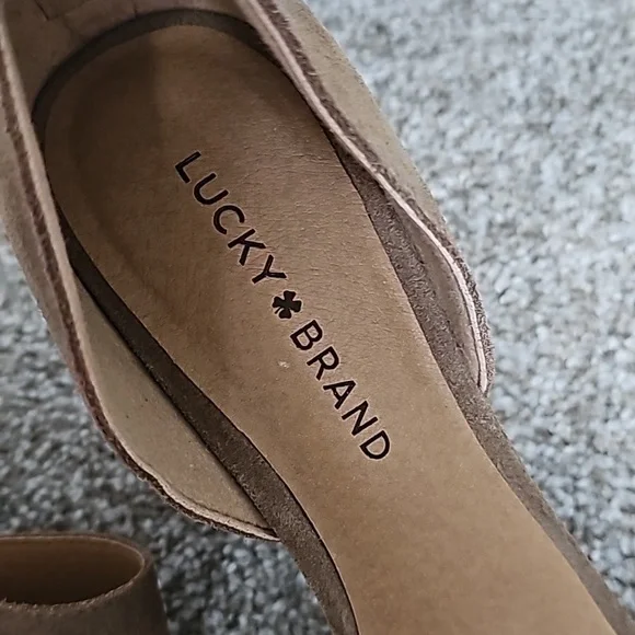 Lucky Brand Brown Sandal Heels Sz9 - Picture 2 of 4